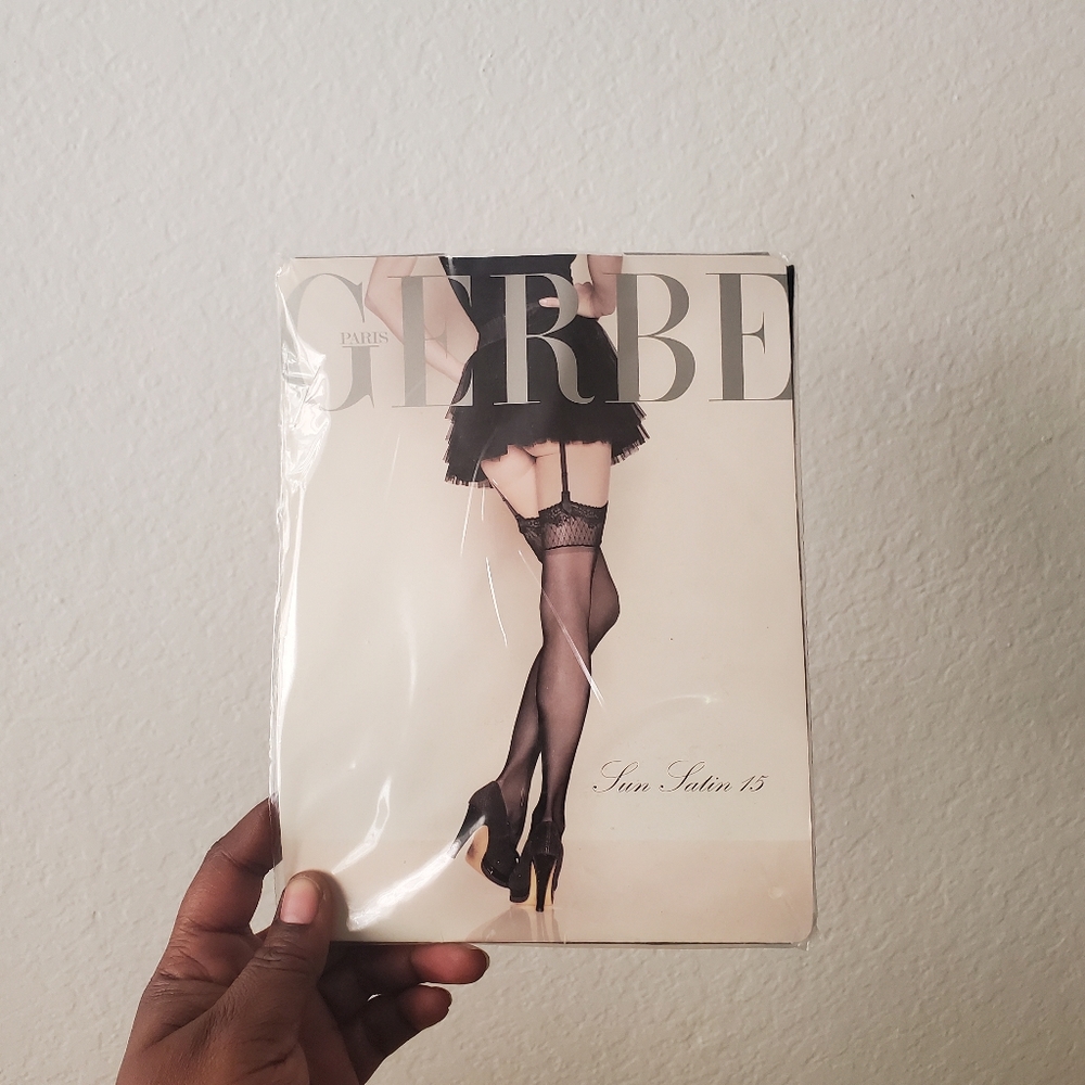 NWT Gerbe Paris Sun Satin 15 Stocking Size 3
